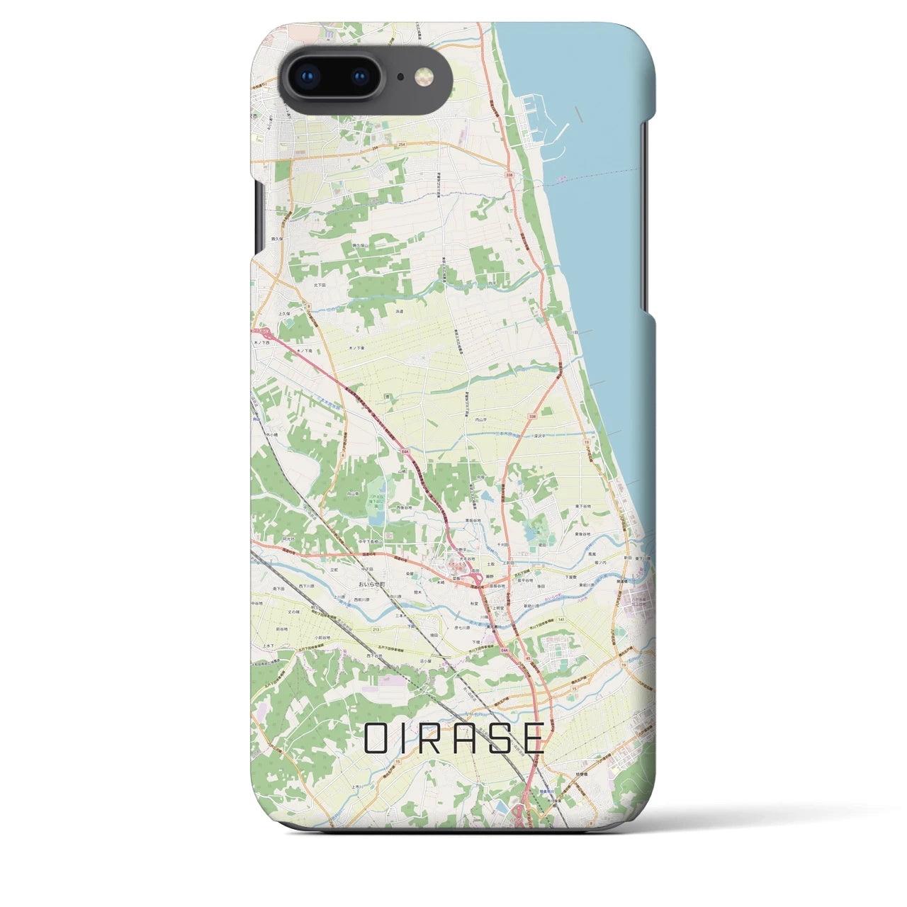 【おいらせ(青森県)】地図柄iPhoneケース(バックカバータイプ)