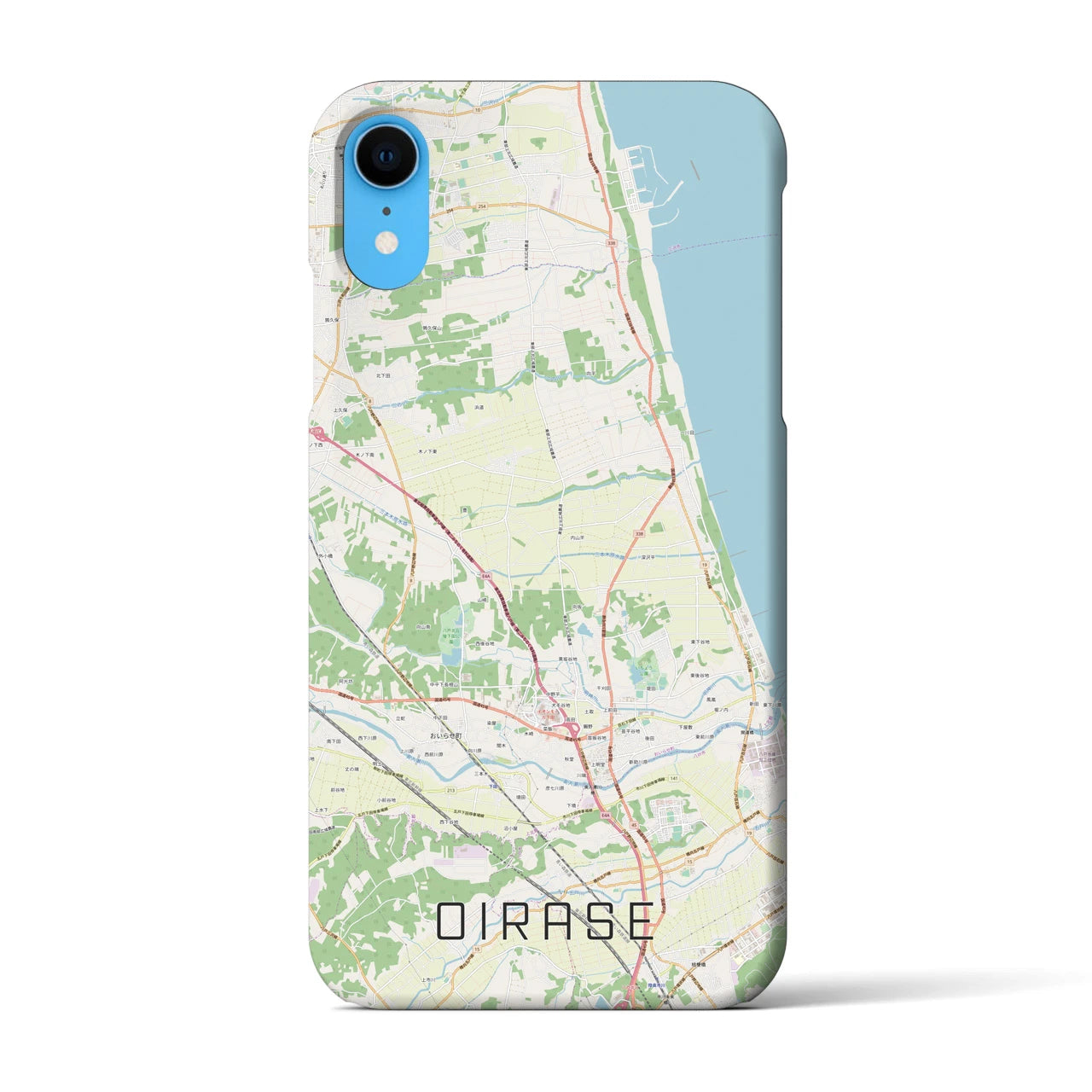 【おいらせ(青森県)】地図柄iPhoneケース(バックカバータイプ)