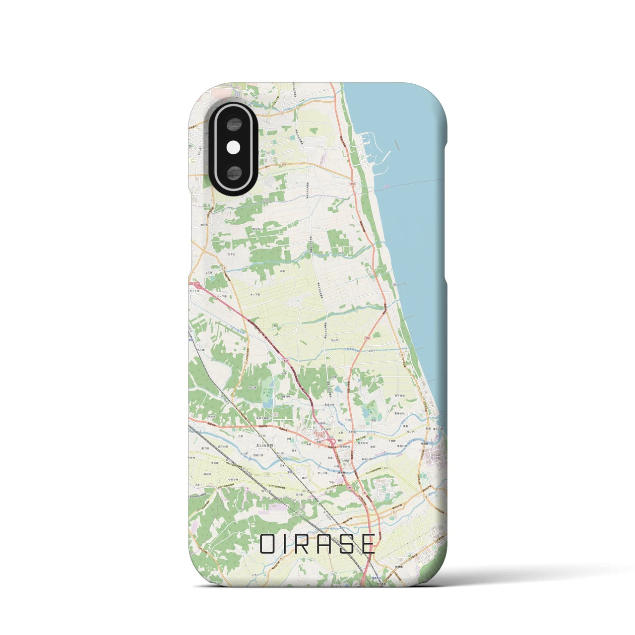 【おいらせ(青森県)】地図柄iPhoneケース(バックカバータイプ)