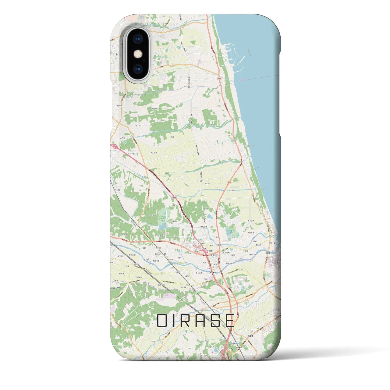 【おいらせ(青森県)】地図柄iPhoneケース(バックカバータイプ)