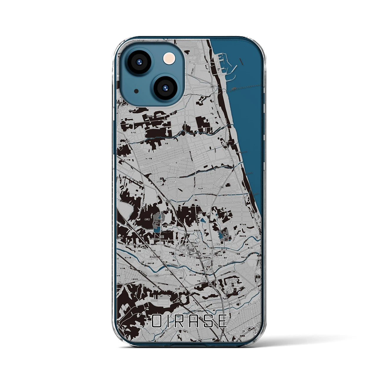 【おいらせ(青森県)】地図柄iPhoneケース(クリアタイプ)