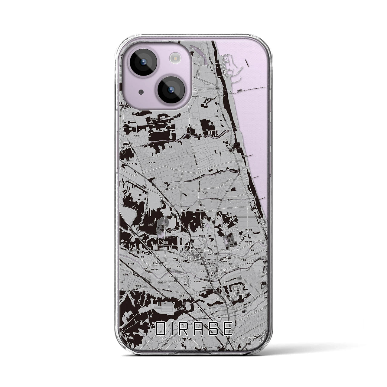 【おいらせ(青森県)】地図柄iPhoneケース(クリアタイプ)