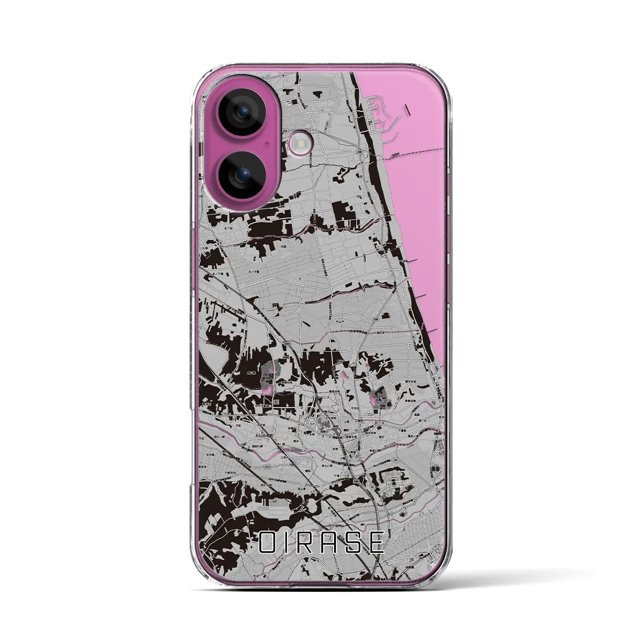 【おいらせ(青森県)】地図柄iPhoneケース(クリアタイプ)