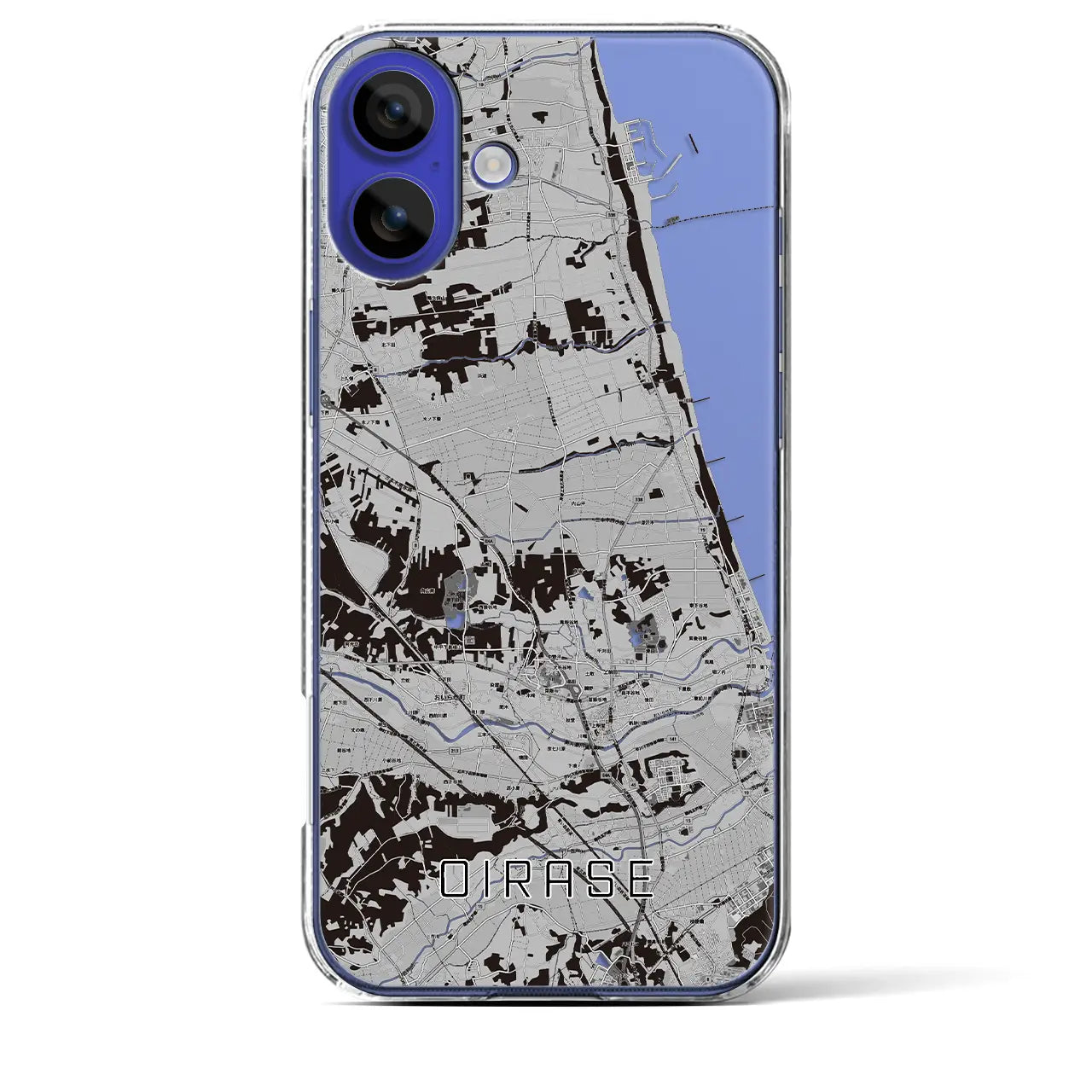 【おいらせ(青森県)】地図柄iPhoneケース(クリアタイプ)