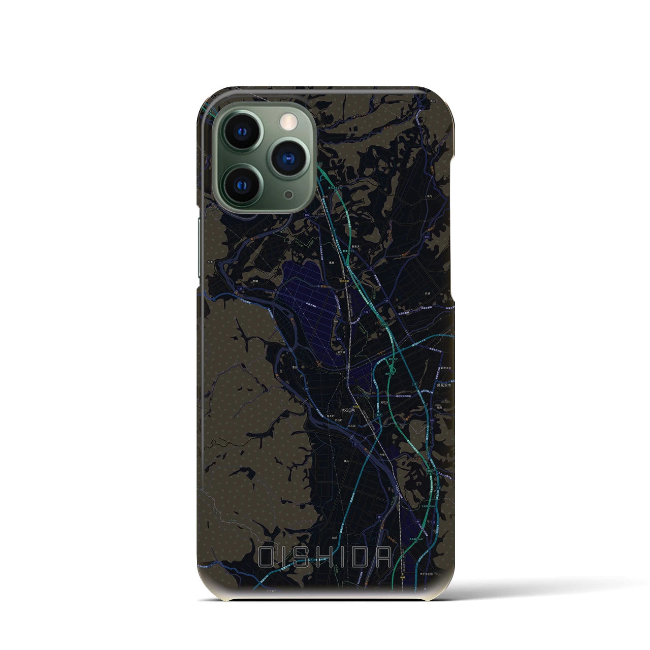 【大石田(山形県)】地図柄iPhoneケース(バックカバータイプ)