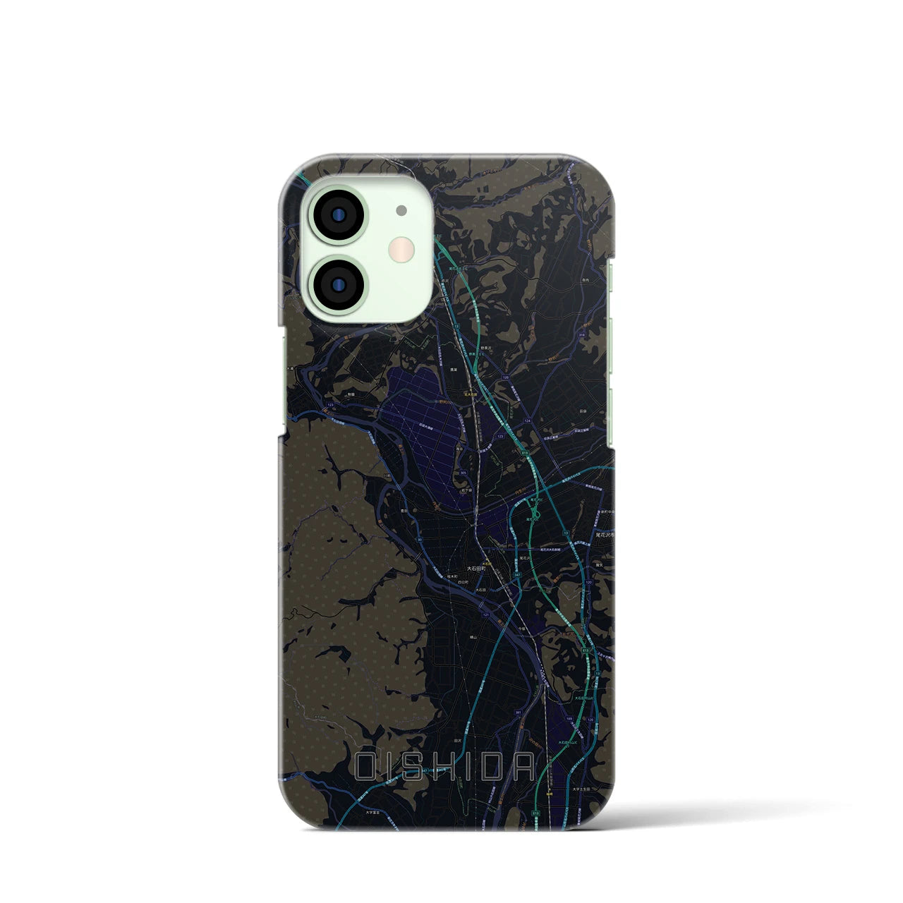 【大石田(山形県)】地図柄iPhoneケース(バックカバータイプ)
