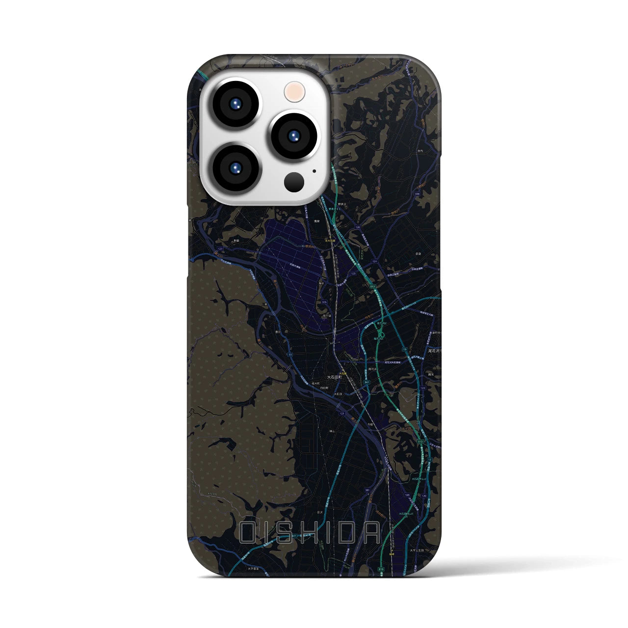 【大石田(山形県)】地図柄iPhoneケース(バックカバータイプ)