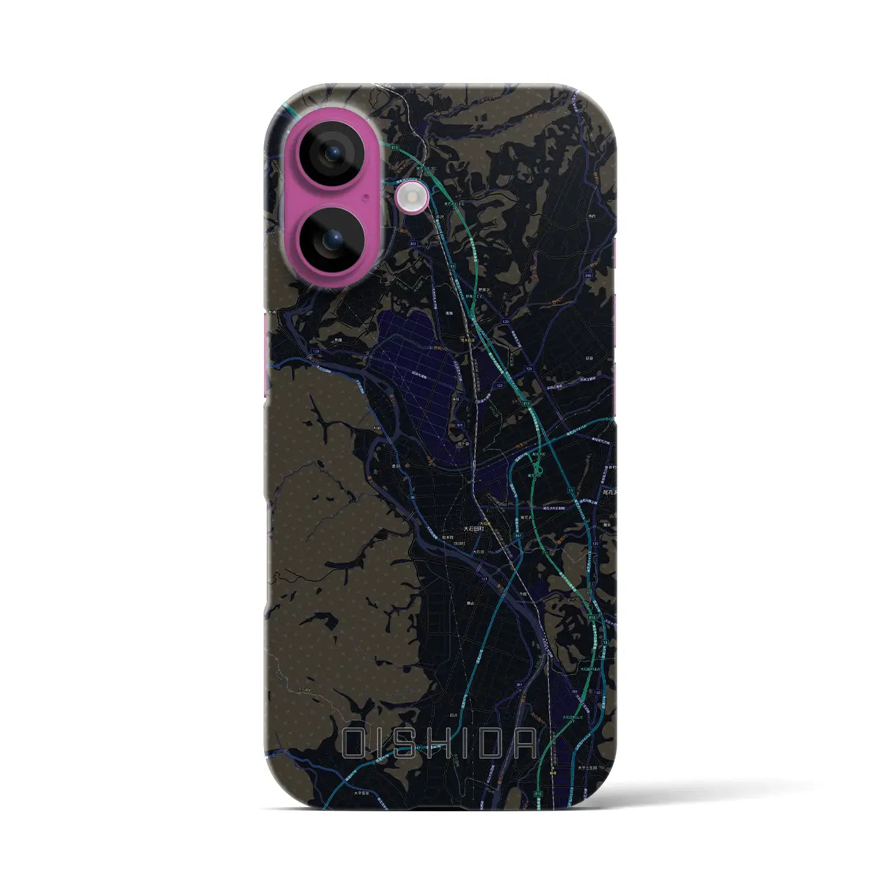 【大石田(山形県)】地図柄iPhoneケース(バックカバータイプ)