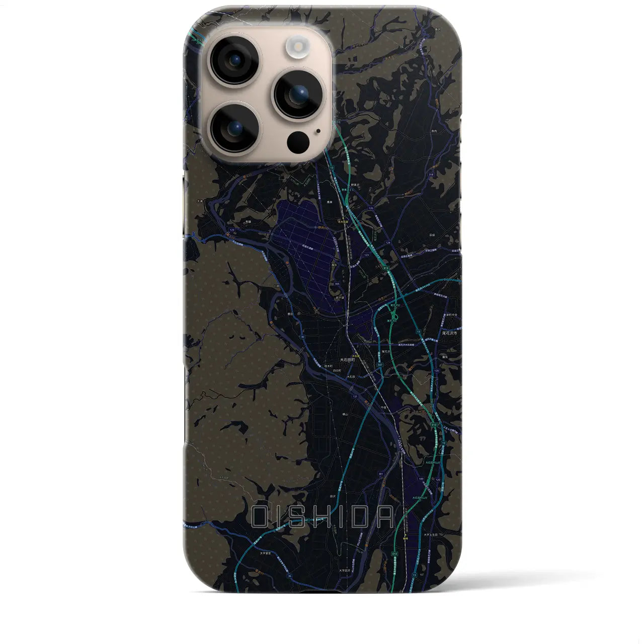 【大石田(山形県)】地図柄iPhoneケース(バックカバータイプ)