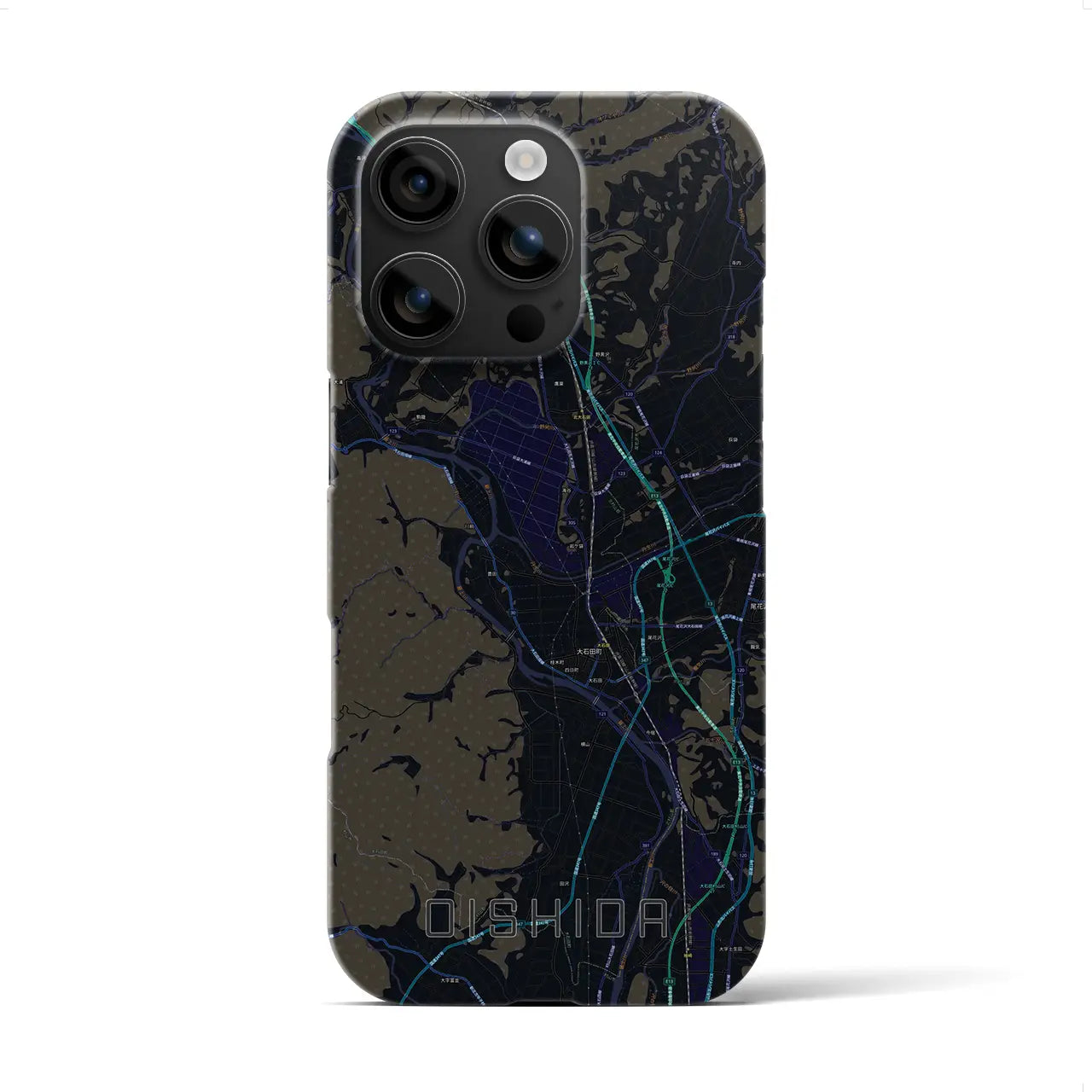 【大石田(山形県)】地図柄iPhoneケース(バックカバータイプ)