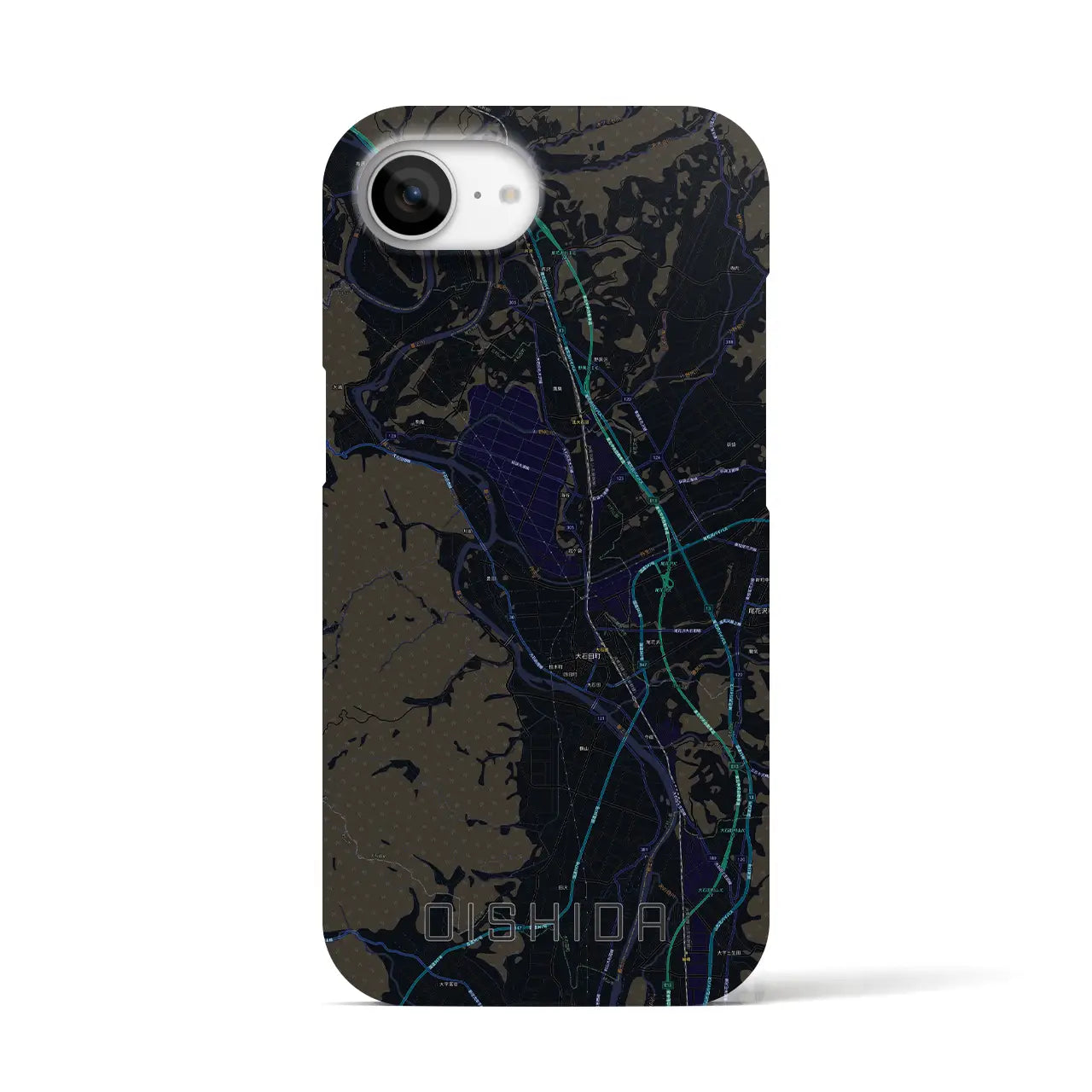 【大石田(山形県)】地図柄iPhoneケース(バックカバータイプ)