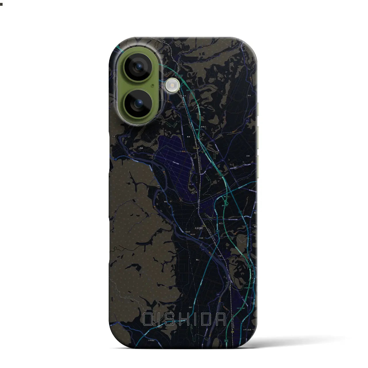 【大石田(山形県)】地図柄iPhoneケース(バックカバータイプ)