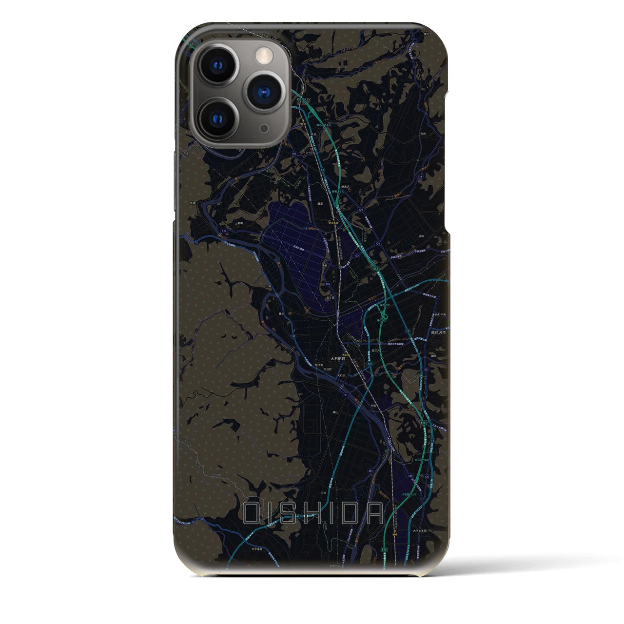 【大石田(山形県)】地図柄iPhoneケース(バックカバータイプ)