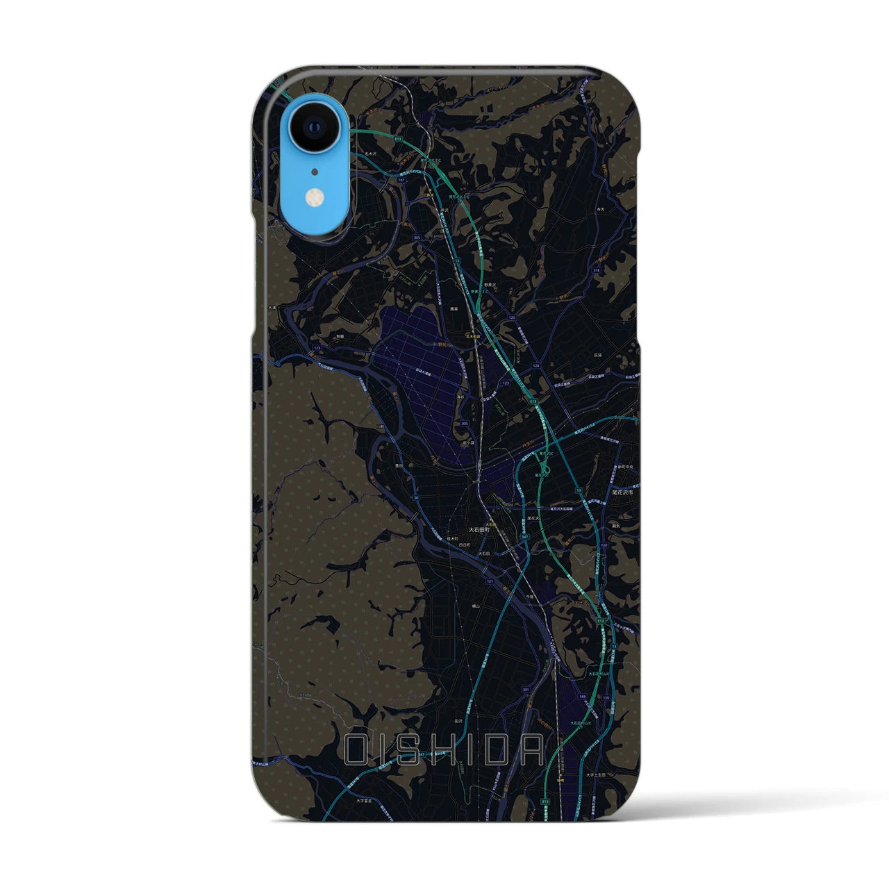 【大石田(山形県)】地図柄iPhoneケース(バックカバータイプ)