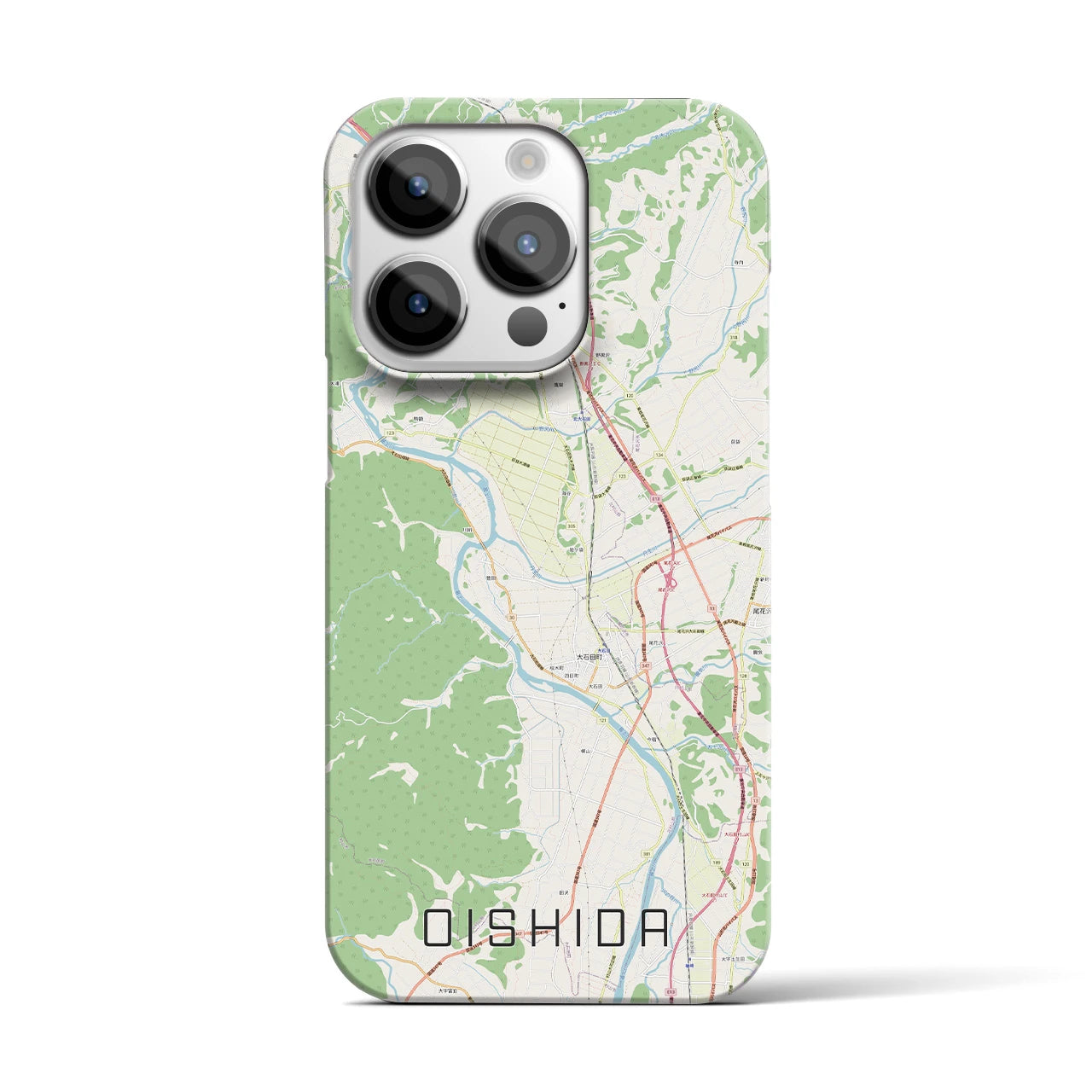 【大石田(山形県)】地図柄iPhoneケース(バックカバータイプ)