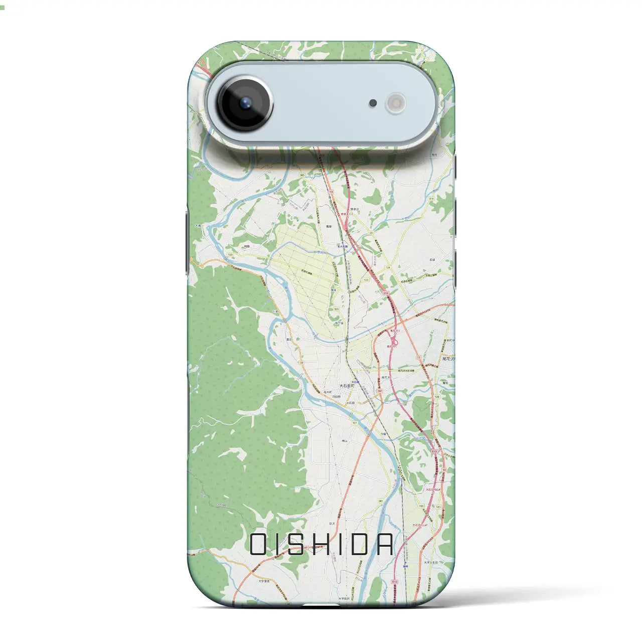 【大石田(山形県)】地図柄iPhoneケース(バックカバータイプ)