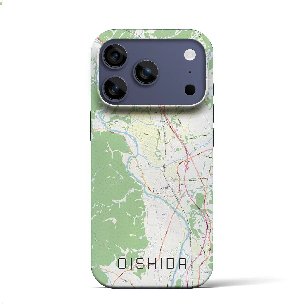 【大石田(山形県)】地図柄iPhoneケース(バックカバータイプ)