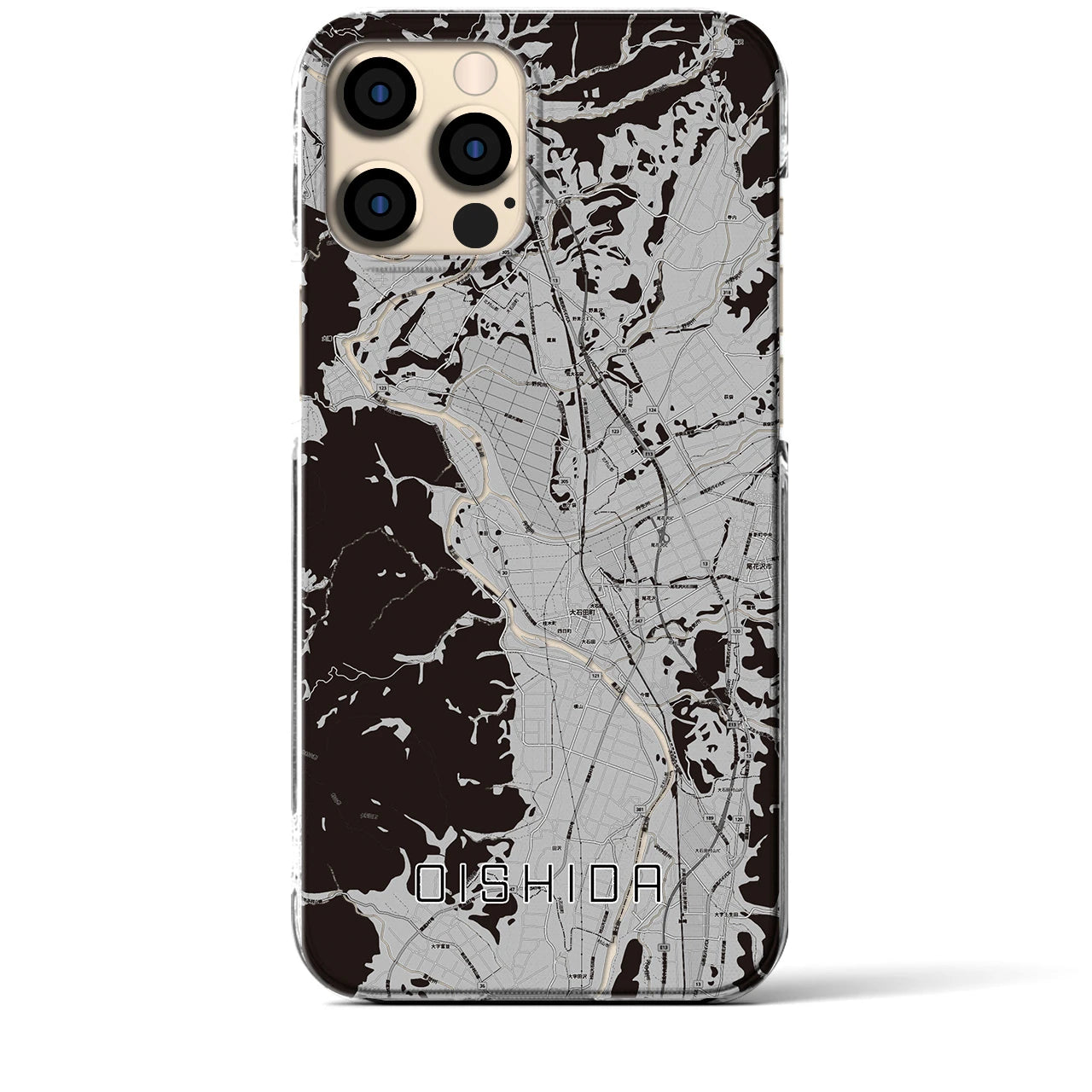 【大石田(山形県)】地図柄iPhoneケース(クリアタイプ)