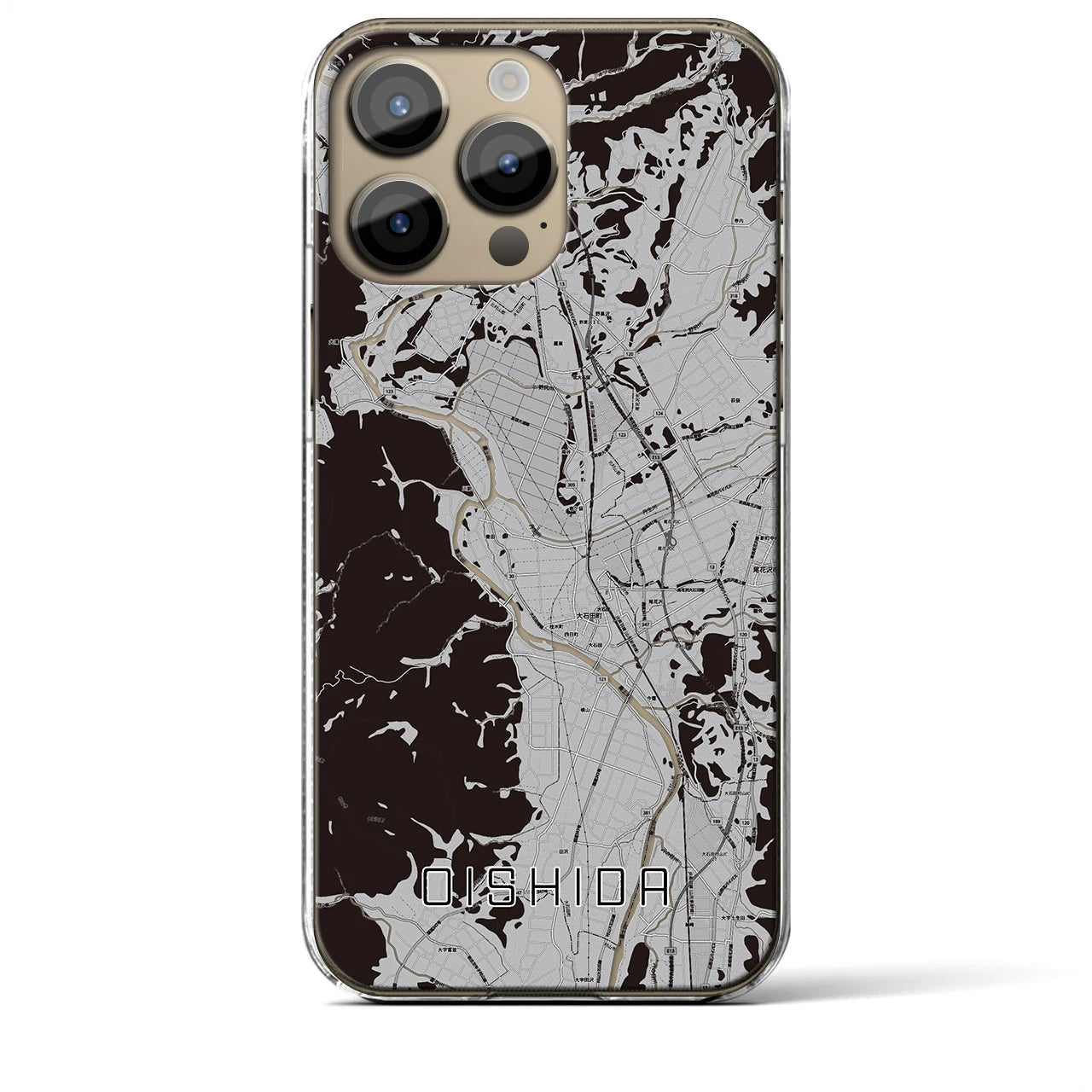 【大石田(山形県)】地図柄iPhoneケース(クリアタイプ)