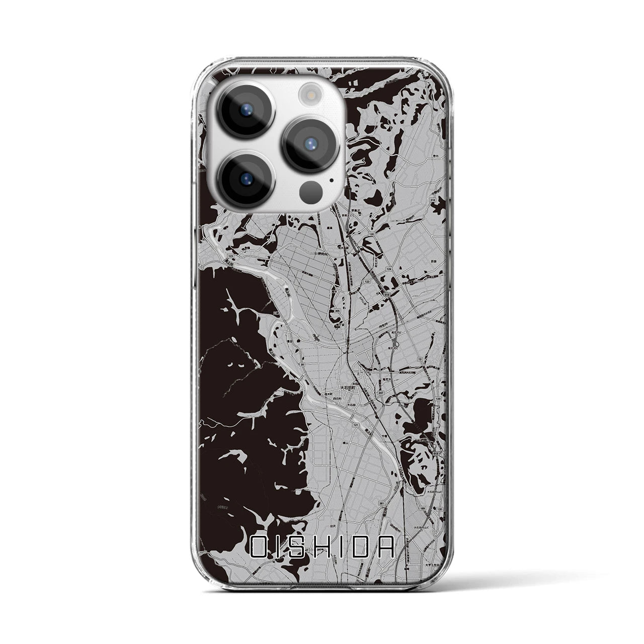 【大石田(山形県)】地図柄iPhoneケース(クリアタイプ)