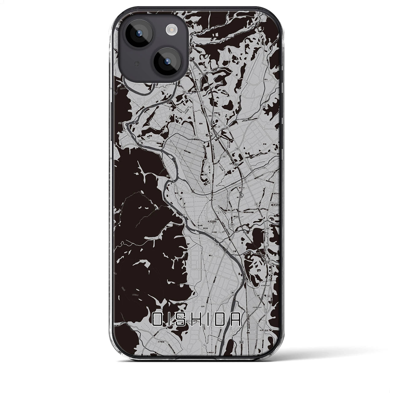 【大石田(山形県)】地図柄iPhoneケース(クリアタイプ)