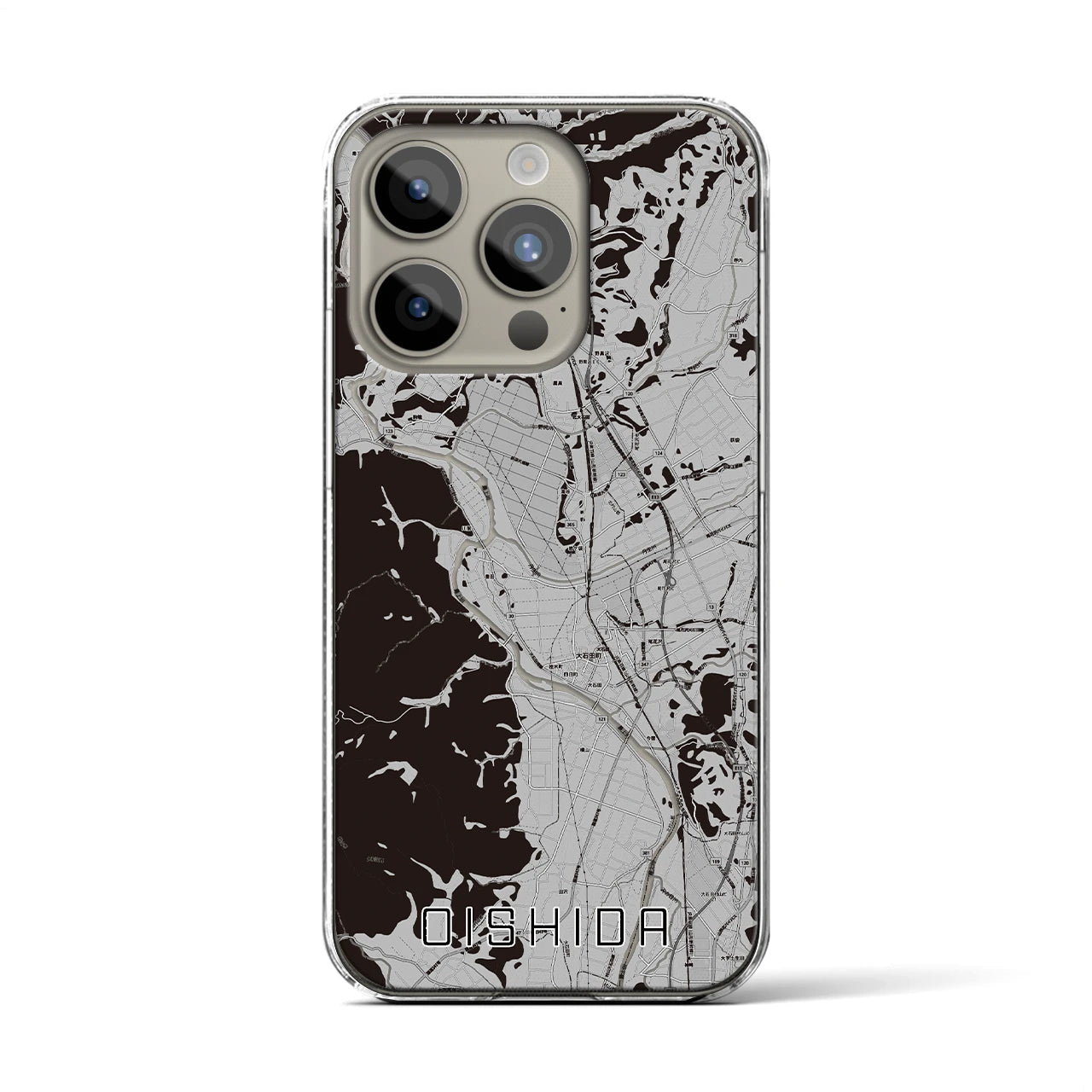 【大石田(山形県)】地図柄iPhoneケース(クリアタイプ)