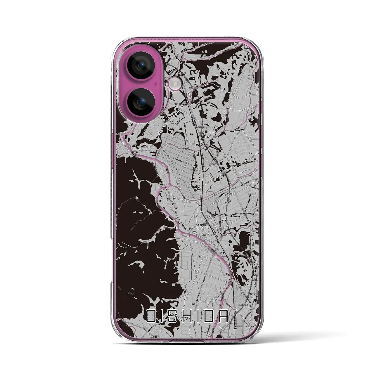 【大石田(山形県)】地図柄iPhoneケース(クリアタイプ)