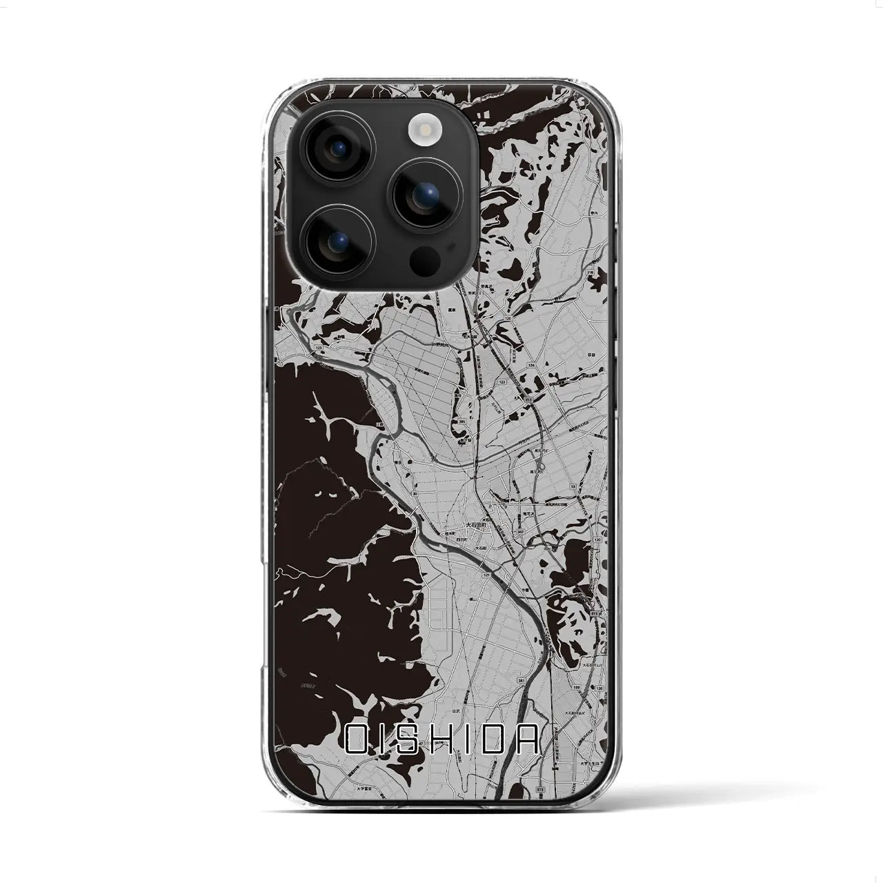 【大石田(山形県)】地図柄iPhoneケース(クリアタイプ)