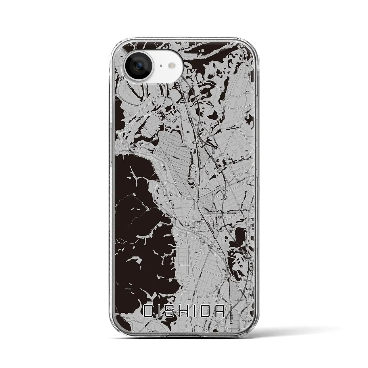 【大石田(山形県)】地図柄iPhoneケース(クリアタイプ)