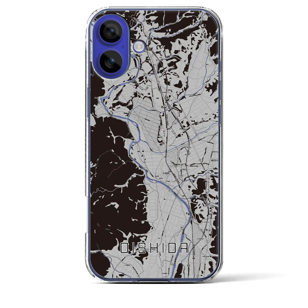 【大石田(山形県)】地図柄iPhoneケース(クリアタイプ)