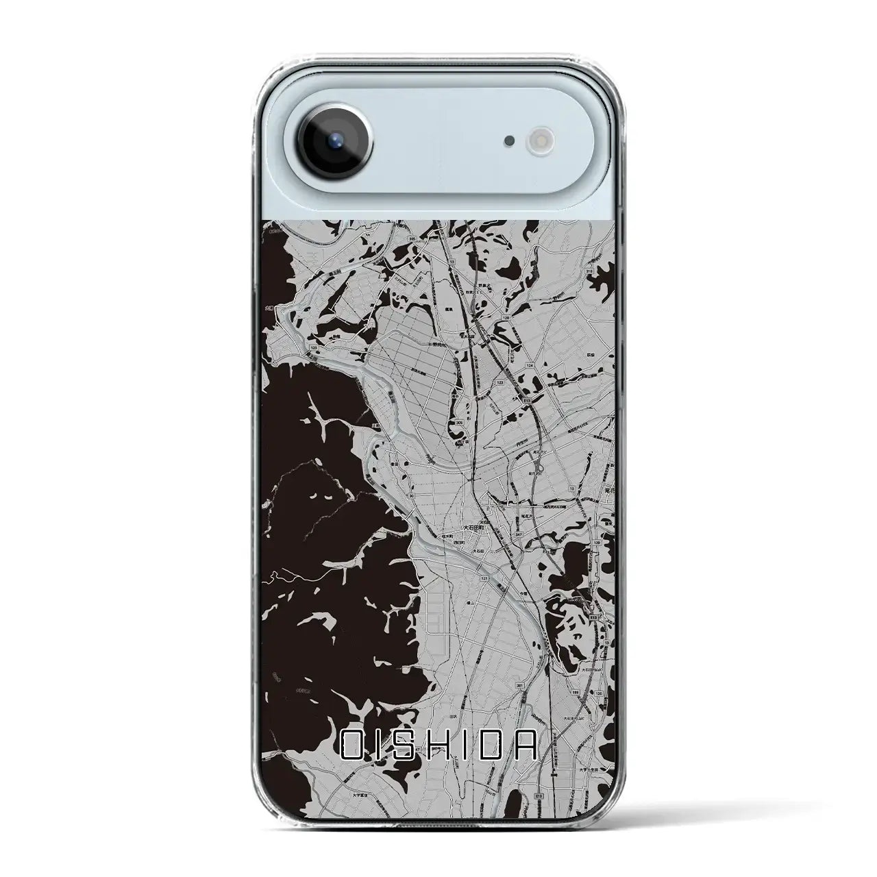 【大石田(山形県)】地図柄iPhoneケース(クリアタイプ)