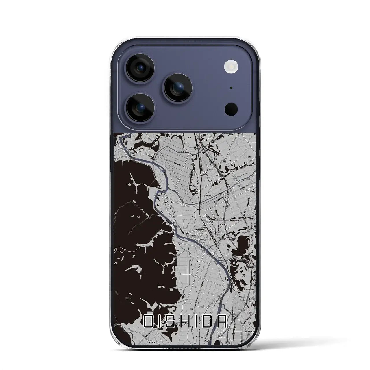 【大石田(山形県)】地図柄iPhoneケース(クリアタイプ)