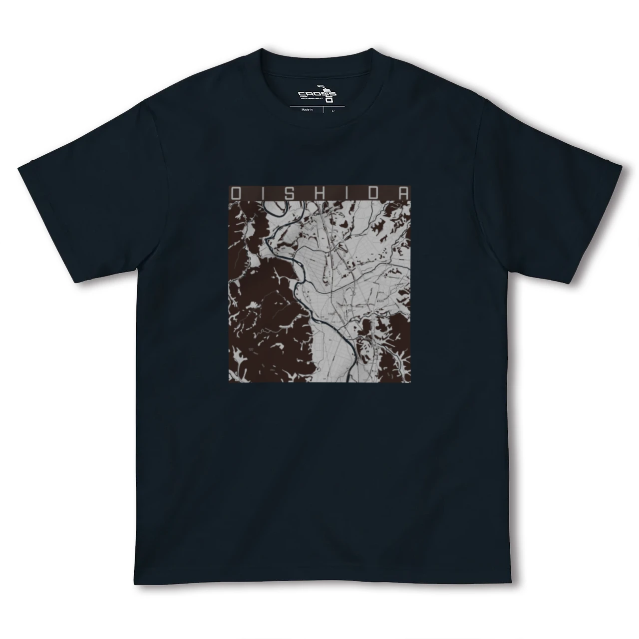 【大石田(山形県)】地図柄ヘビーウェイトTシャツ