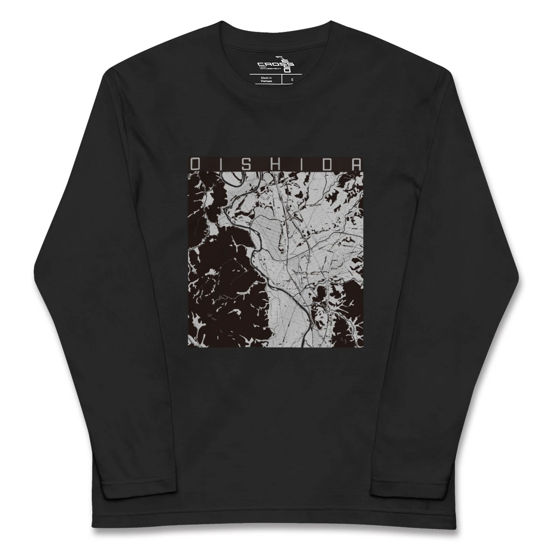 【大石田(山形県)】地図柄ロングスリーブTシャツ