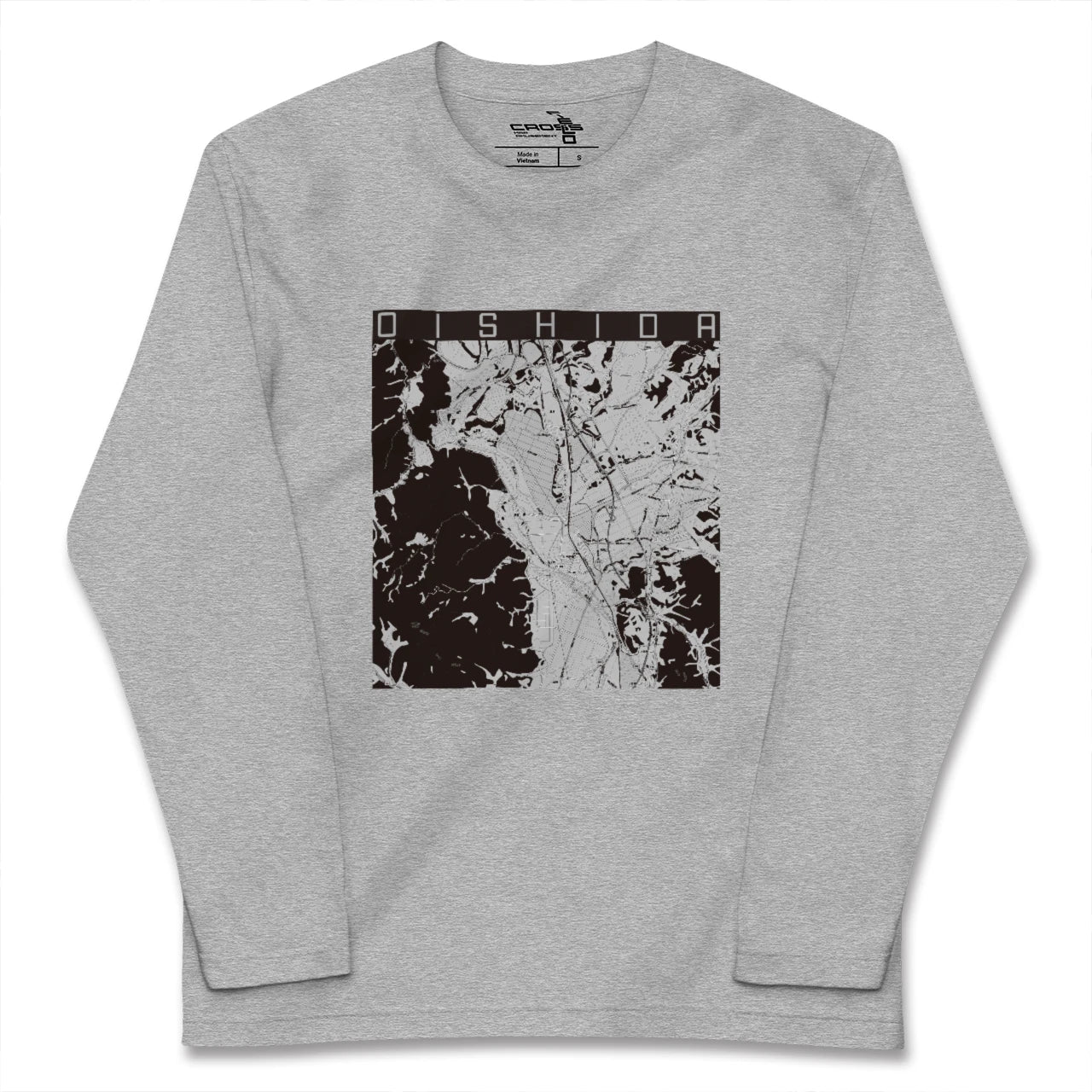 【大石田(山形県)】地図柄ロングスリーブTシャツ