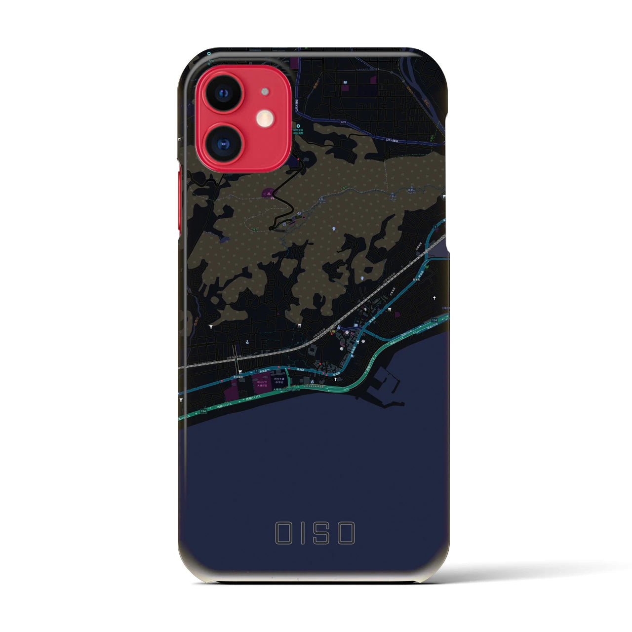 【大磯(神奈川県)】地図柄iPhoneケース(バックカバータイプ)