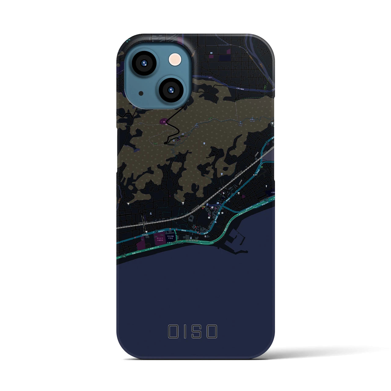 【大磯(神奈川県)】地図柄iPhoneケース(バックカバータイプ)