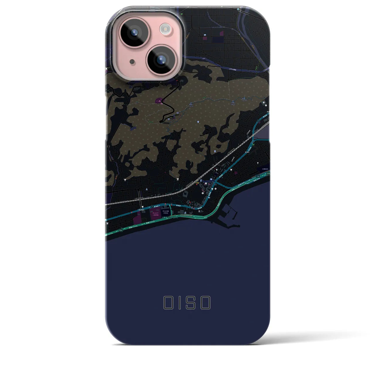 【大磯(神奈川県)】地図柄iPhoneケース(バックカバータイプ)