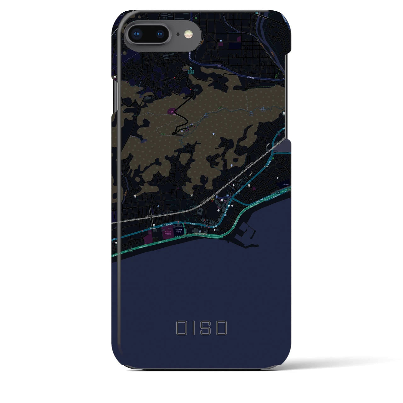 【大磯(神奈川県)】地図柄iPhoneケース(バックカバータイプ)