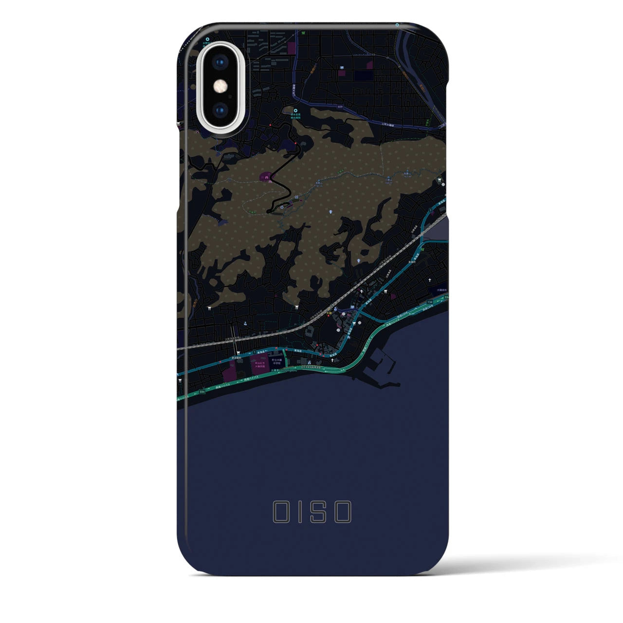 【大磯(神奈川県)】地図柄iPhoneケース(バックカバータイプ)