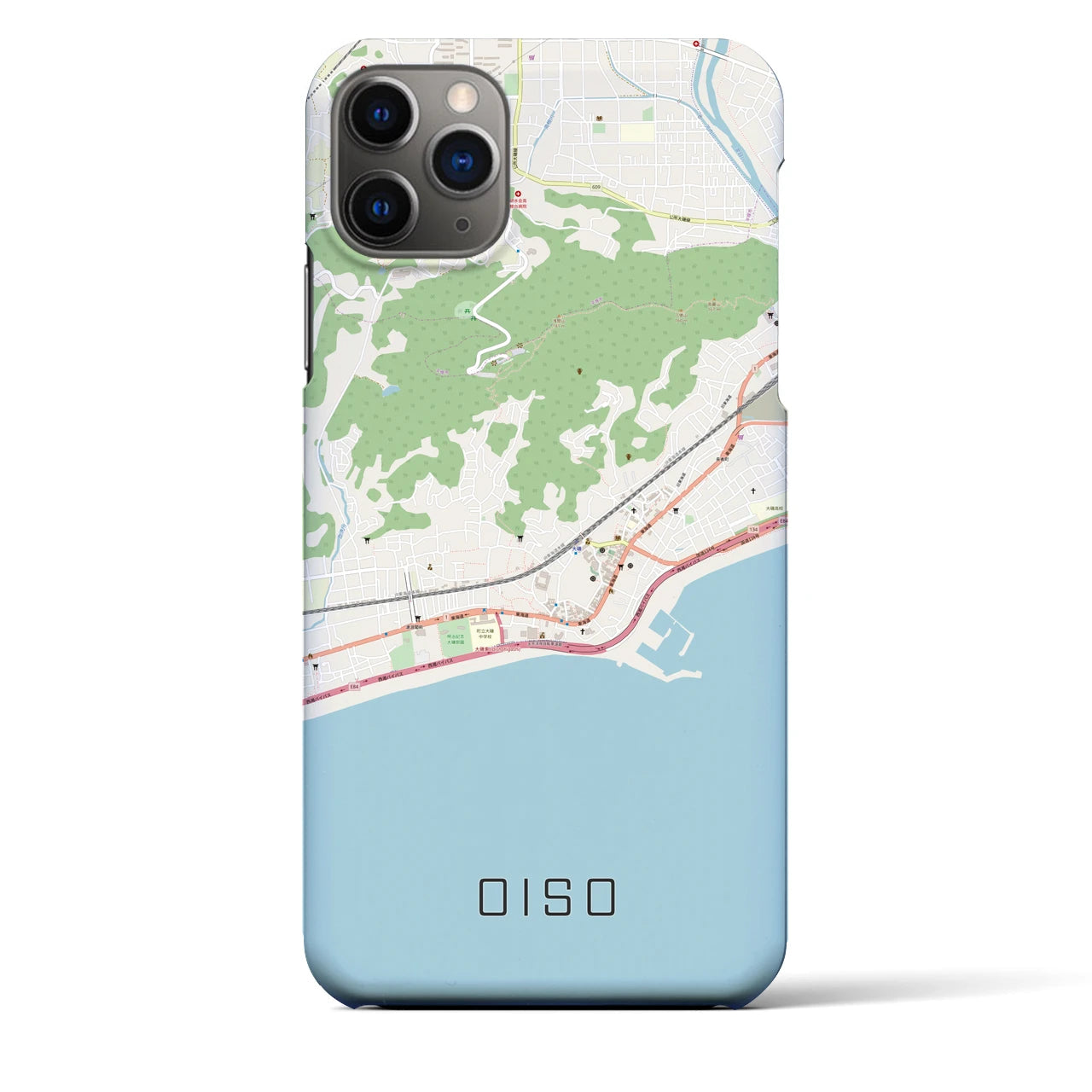 【大磯(神奈川県)】地図柄iPhoneケース(バックカバータイプ)