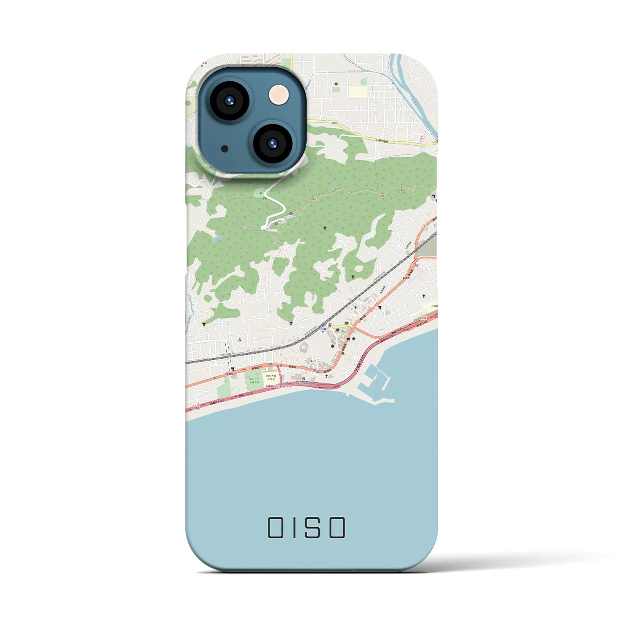 【大磯(神奈川県)】地図柄iPhoneケース(バックカバータイプ)