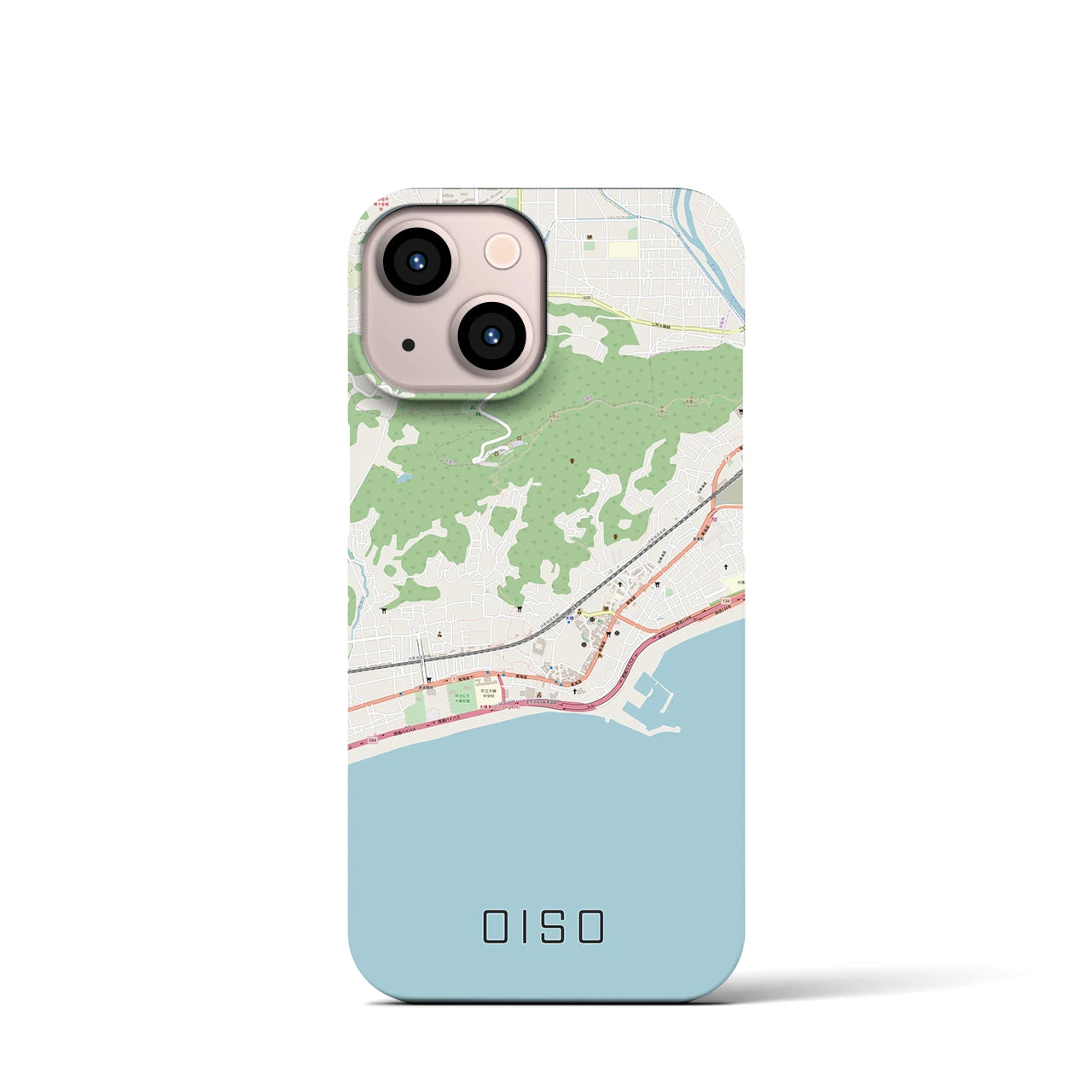 【大磯(神奈川県)】地図柄iPhoneケース(バックカバータイプ)