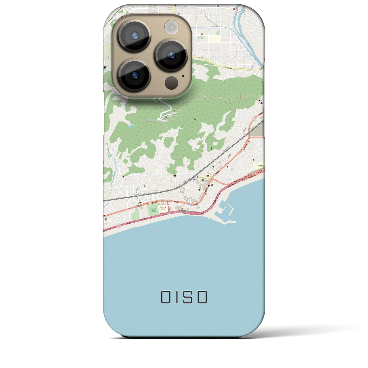 【大磯(神奈川県)】地図柄iPhoneケース(バックカバータイプ)