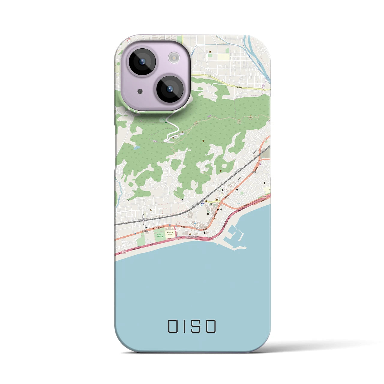 【大磯(神奈川県)】地図柄iPhoneケース(バックカバータイプ)