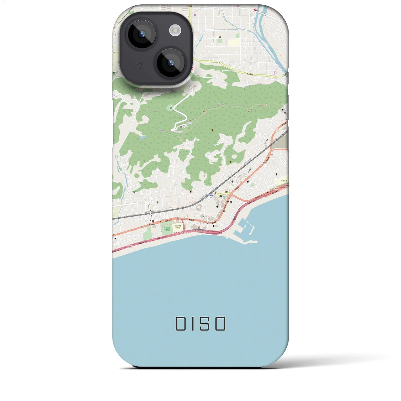 【大磯(神奈川県)】地図柄iPhoneケース(バックカバータイプ)