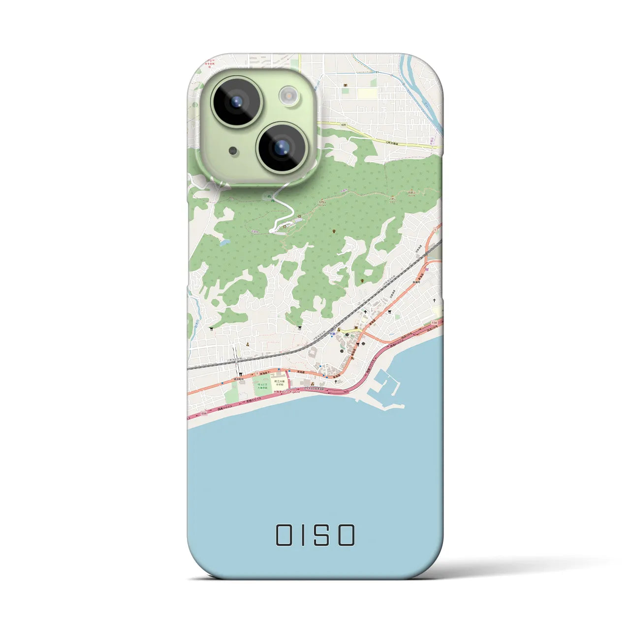 【大磯(神奈川県)】地図柄iPhoneケース(バックカバータイプ)