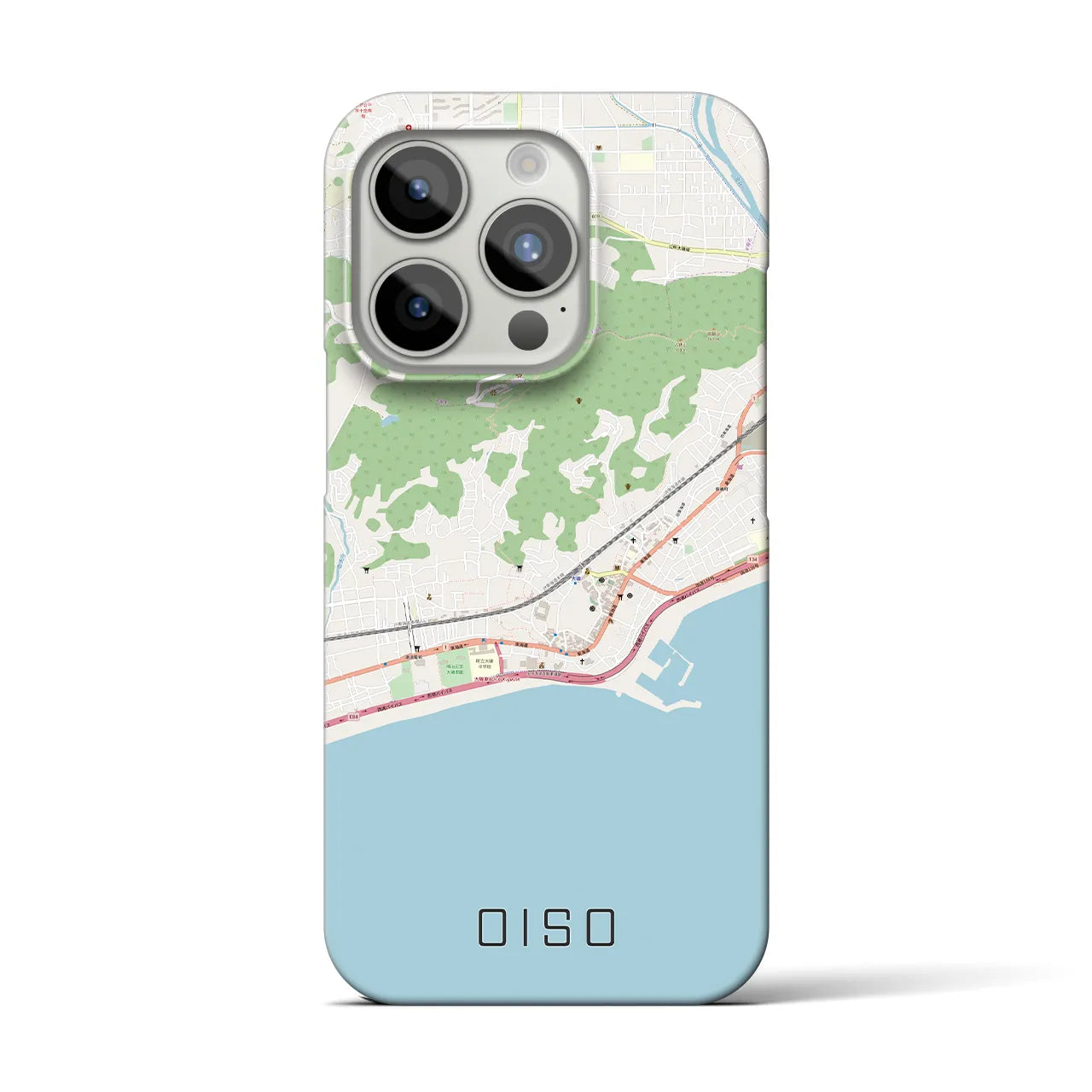 【大磯(神奈川県)】地図柄iPhoneケース(バックカバータイプ)