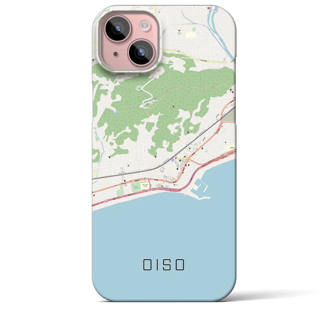 【大磯(神奈川県)】地図柄iPhoneケース(バックカバータイプ)
