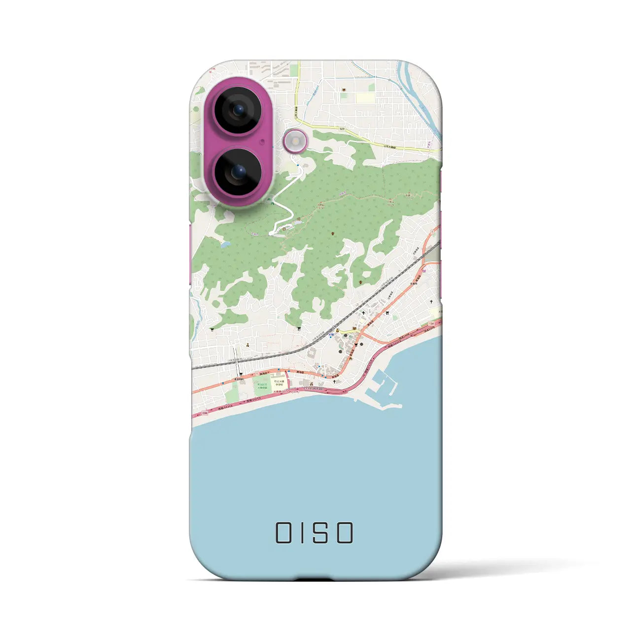 【大磯(神奈川県)】地図柄iPhoneケース(バックカバータイプ)